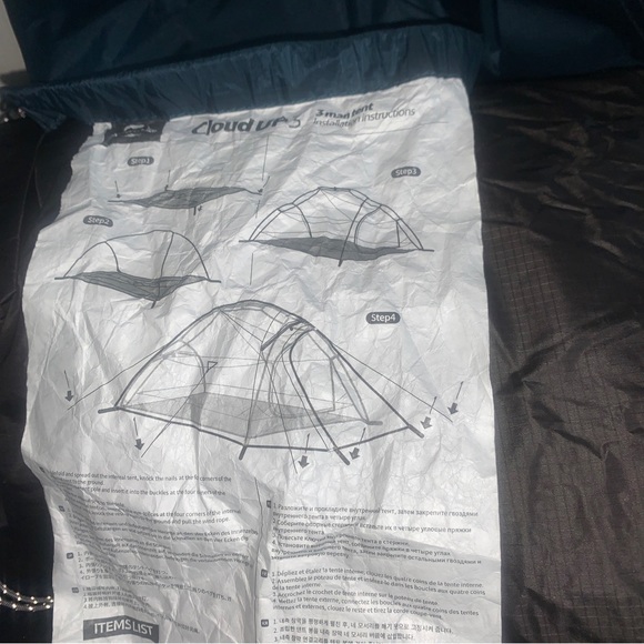 Nature hike Cloud Up 3 Tent Backpacking Hiking Navy/Black - Picture 3 of 4